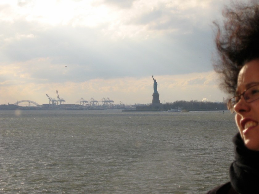 New-York-Statue de la liberté et cheveux