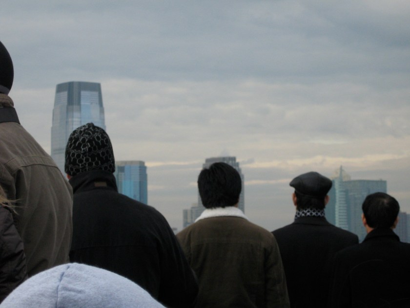 New-York- touristes et grattes-ciels