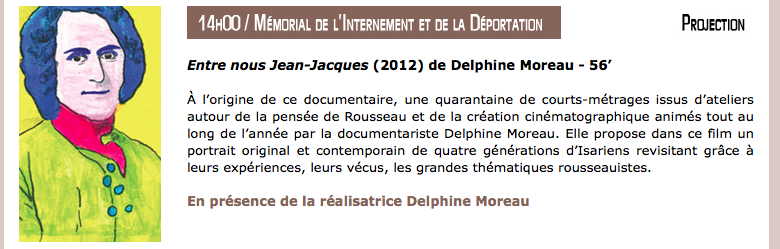 projection du film "entre nous, Jean-Jacques", le 5 nov 2012 11eme festival du film de compigène, projection du film "entre nous, Jean-Jacques"