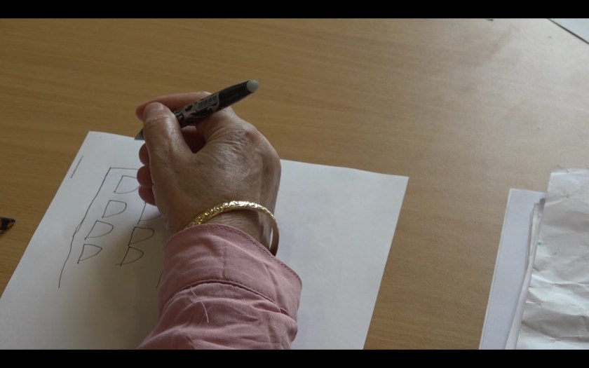 Main de femmes faisant un croquis_Atelier Féminin/masculin, correspondances